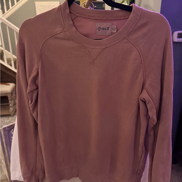 Pact crewneck sweatshirt light rose pink color size small - Picture 2 of 3